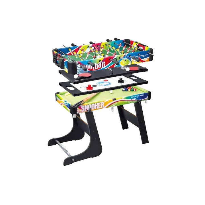 Joc multifunctional 4 in 1 AliBibi®: foosball, tenis, biliard si hochei