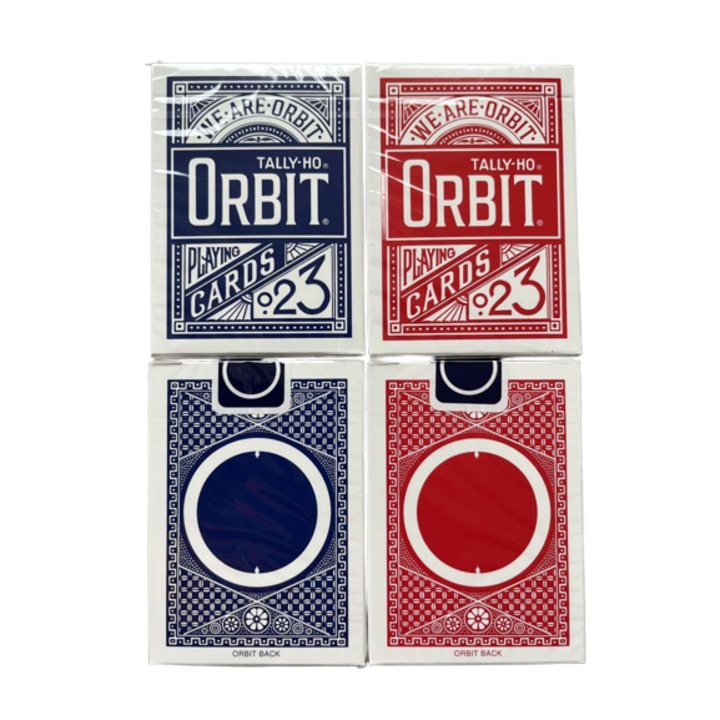 Carti de joc premium Orbit Tally Ho Circle Back Red