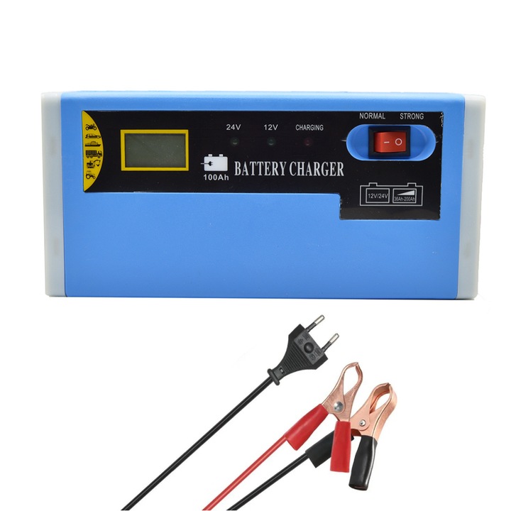 Redresor auto standard 12/24V, 10A, afisaj LED, 200Ah