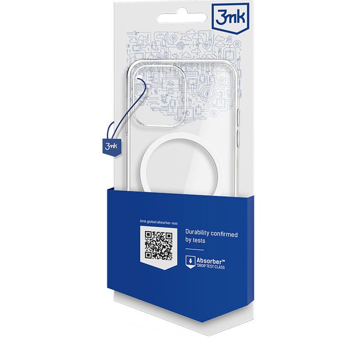 Husa de protectie 3mk MagCase pentru iPhone 15 Pro, Transparent
