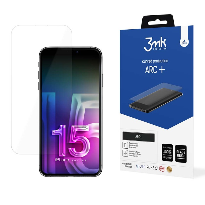 Защитно фолио 3mk ARC+ Flexible Glass за iPhone 15 Pro