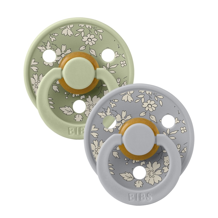 Pachet 2 suzete BIBS X LIBERTY, Capel Sage Mix, 0-6 luni