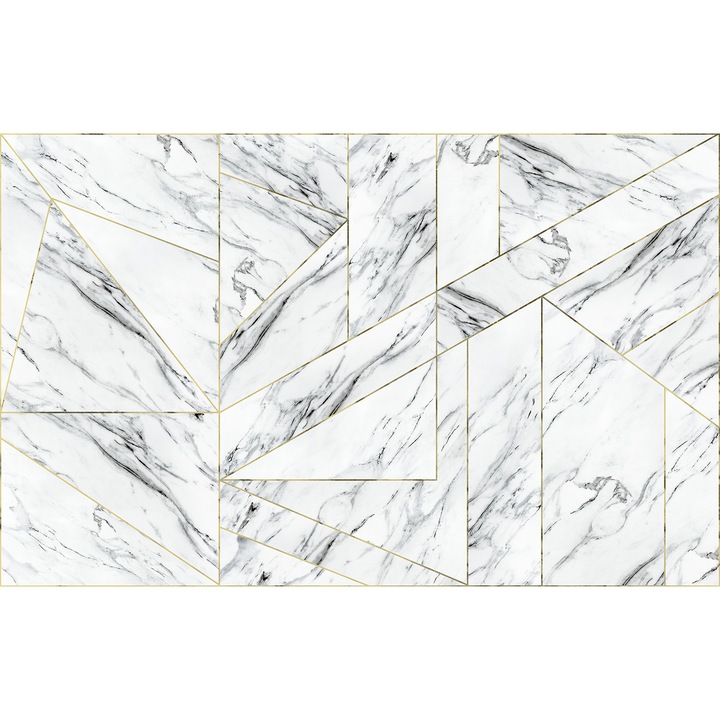 Fototapet fara imbinari H260xL380cm Marble With Gold