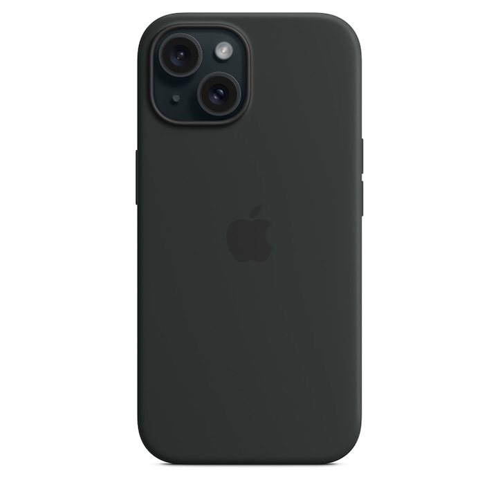 Силиконов Кейс за Apple iPhone 15, Черен