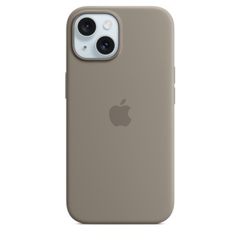 Husa de protectie Apple Silicone Case with MagSafe pentru iPhone 15, Clay