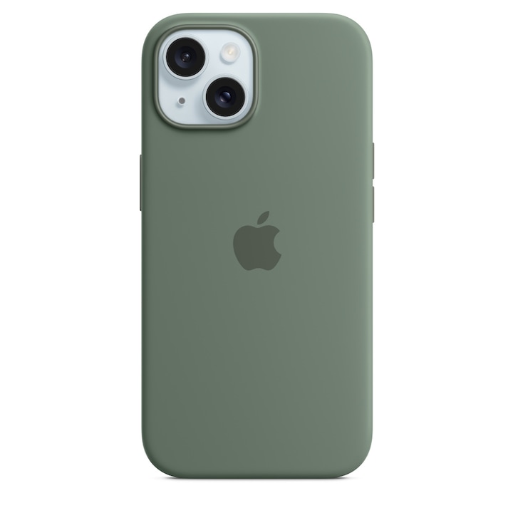 Husa de protectie Apple Silicone Case with MagSafe pentru iPhone 15, Cypress