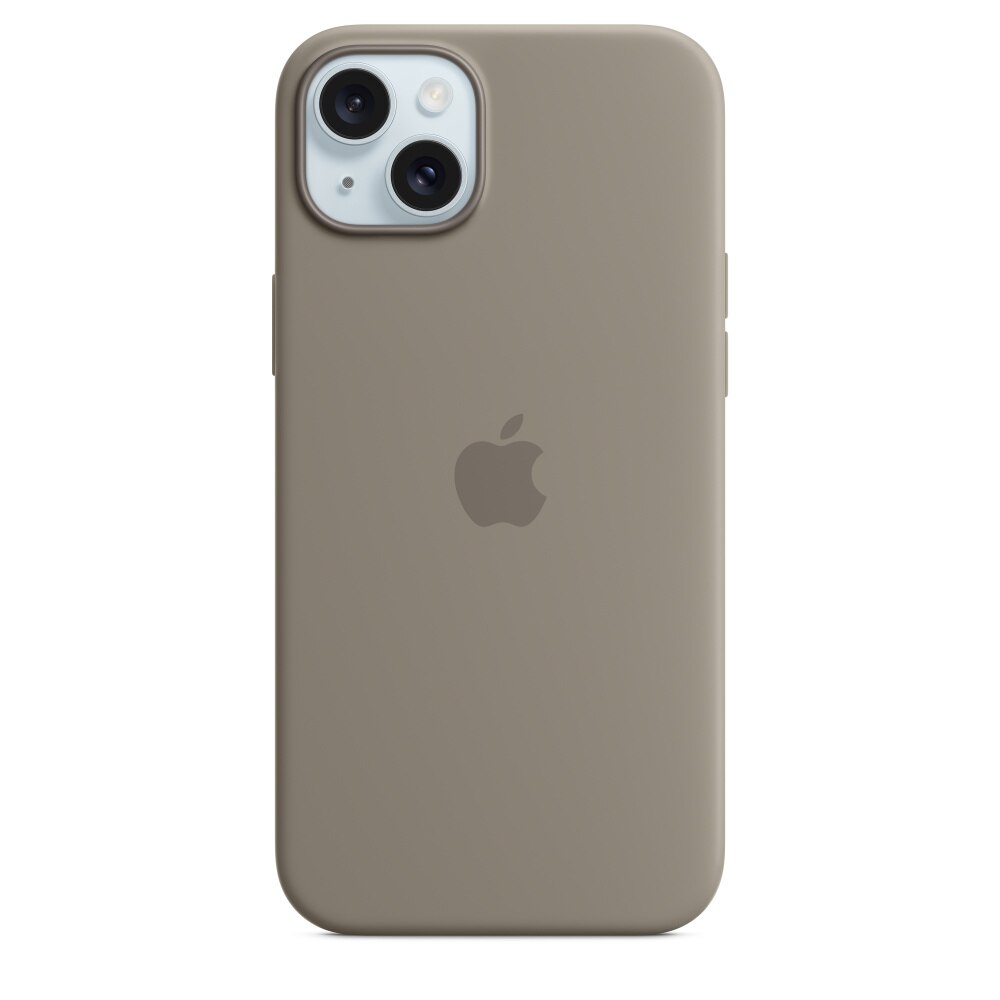 Husa de protectie Apple Silicone Case with MagSafe pentru iPhone 15 Plus, Clay