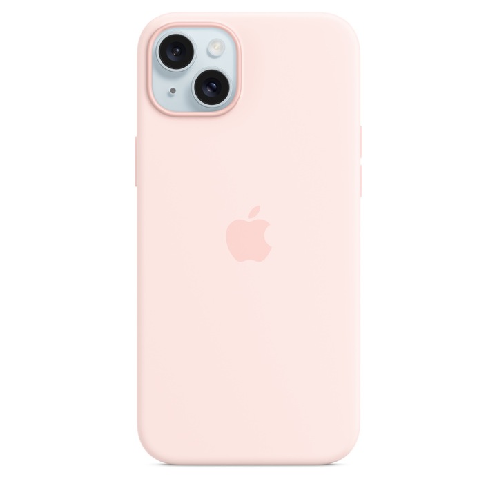 Предпазен калъф Apple Silicone Case with MagSafe за iPhone 15 Plus, Light Pink