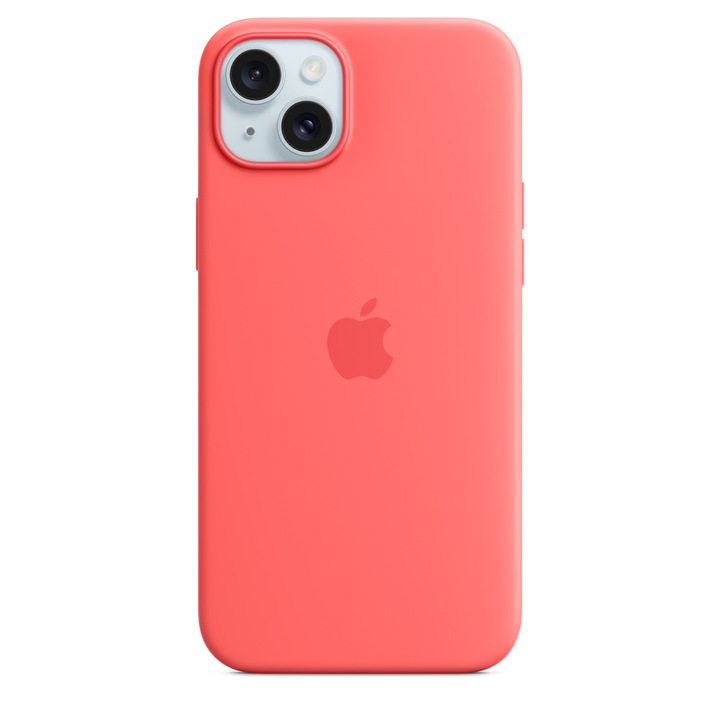 Husa de protectie Apple Silicone Case with MagSafe pentru iPhone 15 Plus, Guava