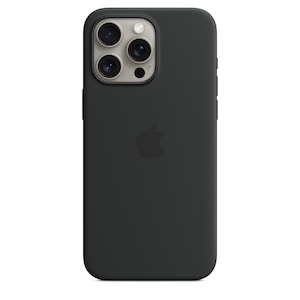 Husa de protectie Apple Silicone Case with MagSafe pentru iPhone 15 Pro Max, Black