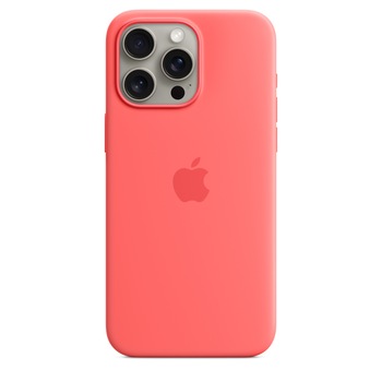Husa de protectie Apple Silicone Case with MagSafe pentru iPhone 15 Pro Max, Guava Husa de protectie Apple Silicone Case with MagSafe pentru iPhone 15 Pro Max, Guava