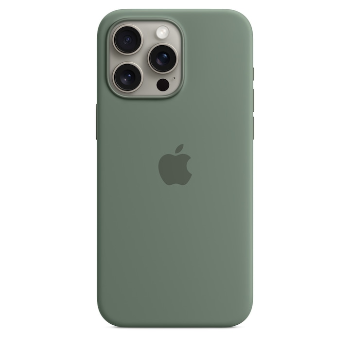 Husa de protectie Apple Silicone Case with MagSafe pentru iPhone 15 Pro Max, Cypress