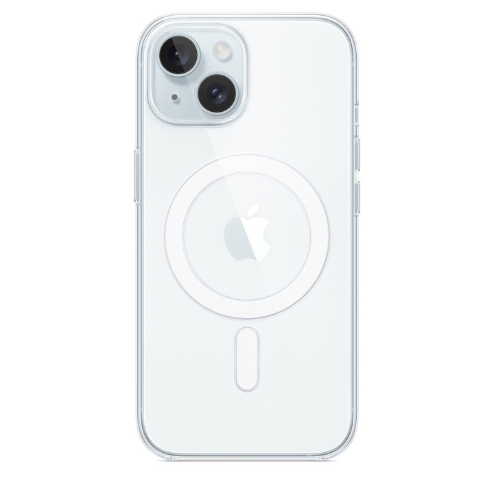 Предпазен калъф Apple Clear Case with MagSafe за iPhone 15, Прозрачен