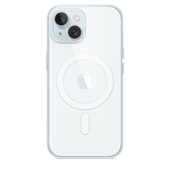 Husa de protectie Apple Clear Case with MagSafe pentru iPhone 15, Transparent Husa de protectie Apple Clear Case with MagSafe pentru iPhone 15, Transparent