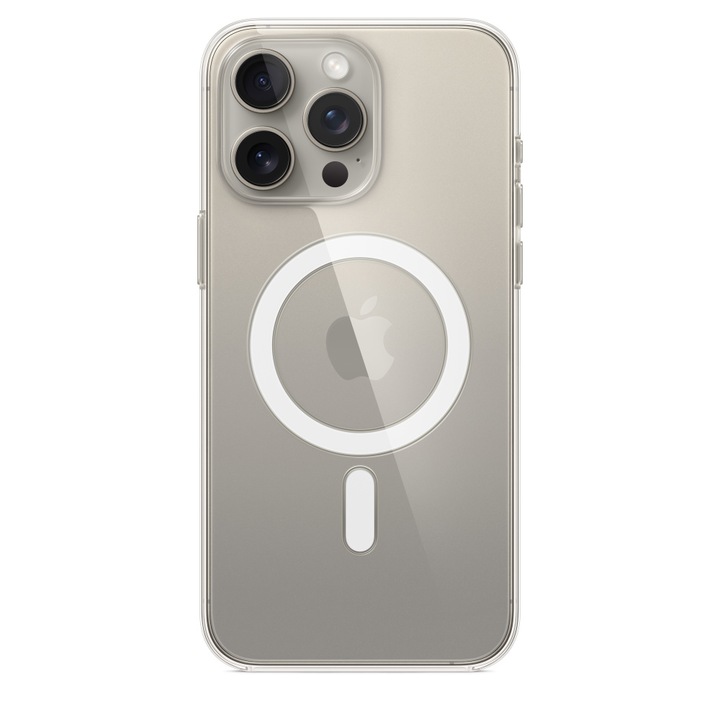Предпазен калъф Apple Clear Case with MagSafe за iPhone 15 Pro Max, Прозрачен