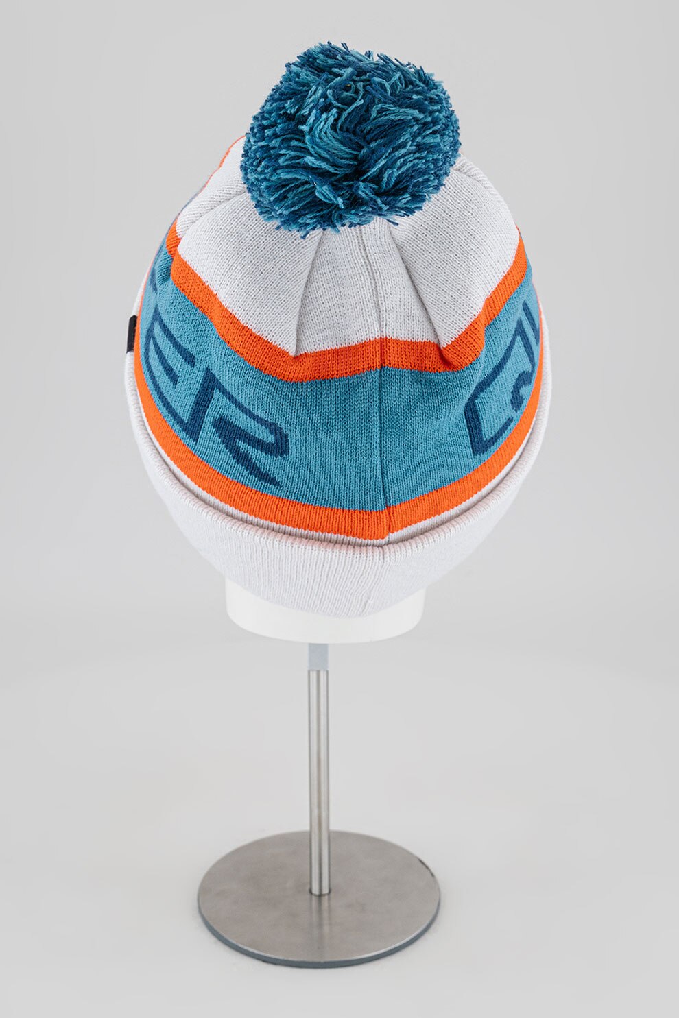 QUIKSILVER, Ски шапка с помпон и лого, Бял, Персийско зелено, 58 CM ...
