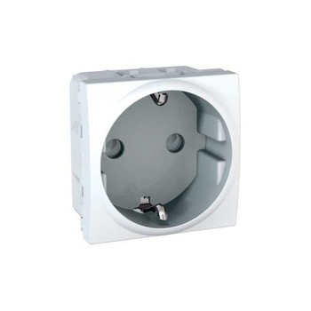 Priza 2P+PE, 2 module, alb Priza 2P+PE, 2 module, alb