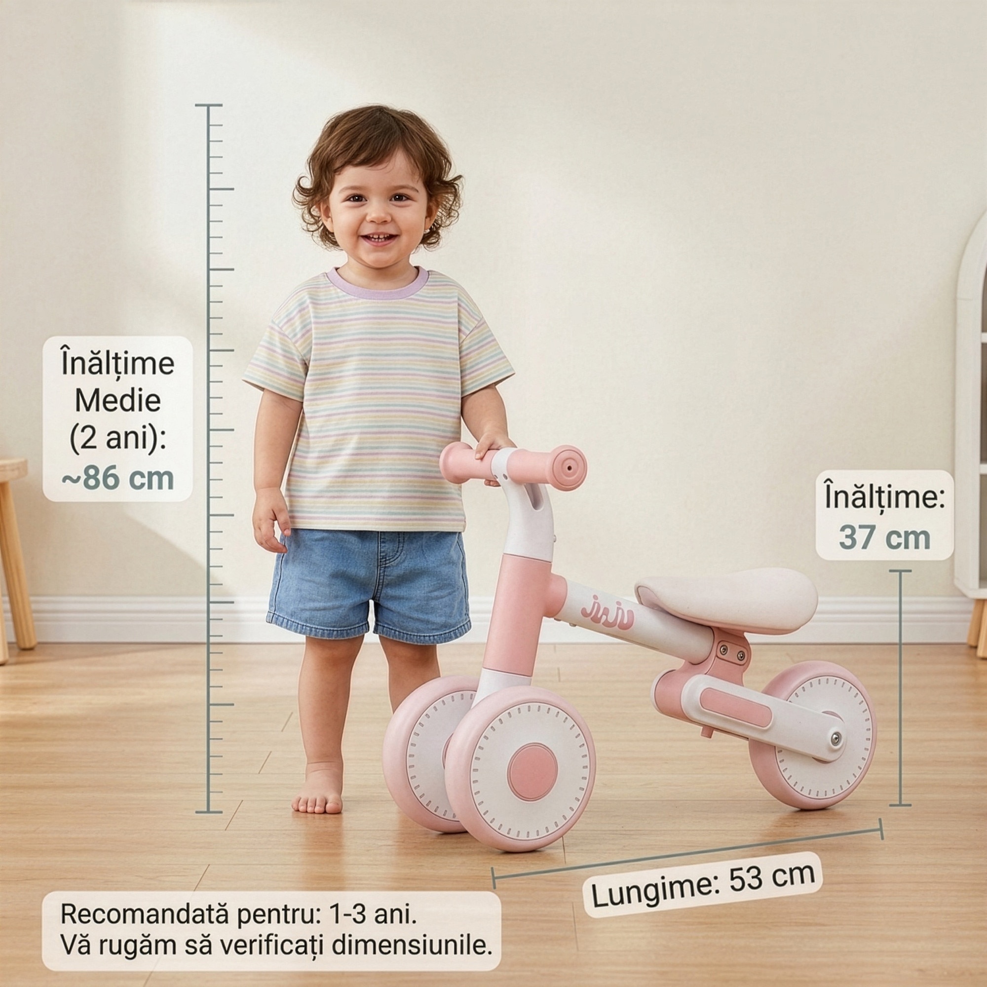 【juju and...】 Bicicleta Balance fara pedale pentru copii Juju Dody, varsta 1-3