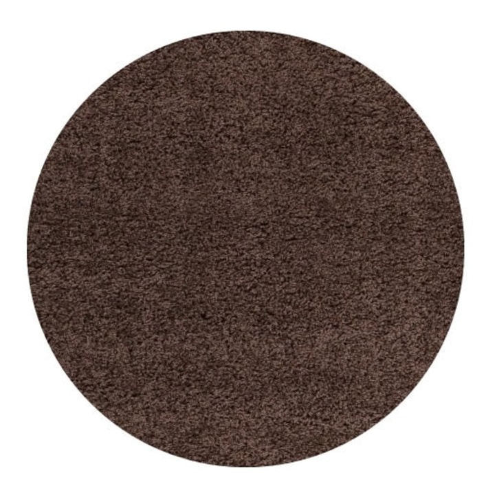 Kerek szőnyeg, Ayyildiz Teppiche, 200x200 cm, Polipropilén, Barna