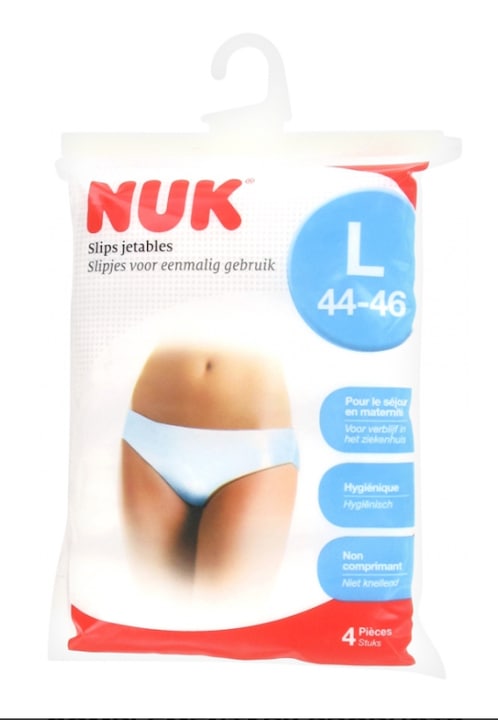 Еднократни следродилни бикини NUK, размер L, 4 бр