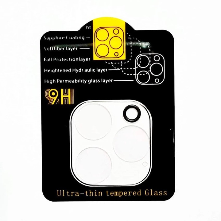 iPhone 15 Pro / 15 Pro Max kompatibilis üvegfólia, 3D, edzett, lencsevédő, kamera védő