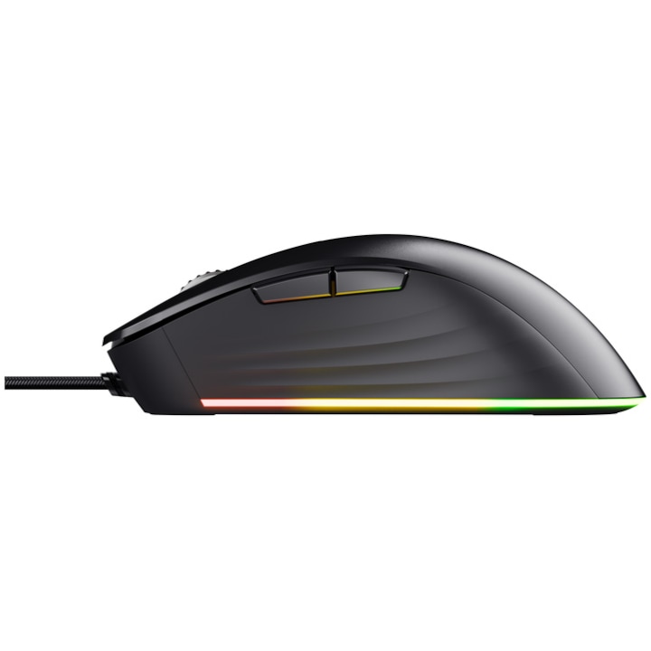 Mouse gaming cu fir Trust GXT924 Ybar+, 25.000 DPI, Full RGB, IPS 400, 6 butoane programabile, negru