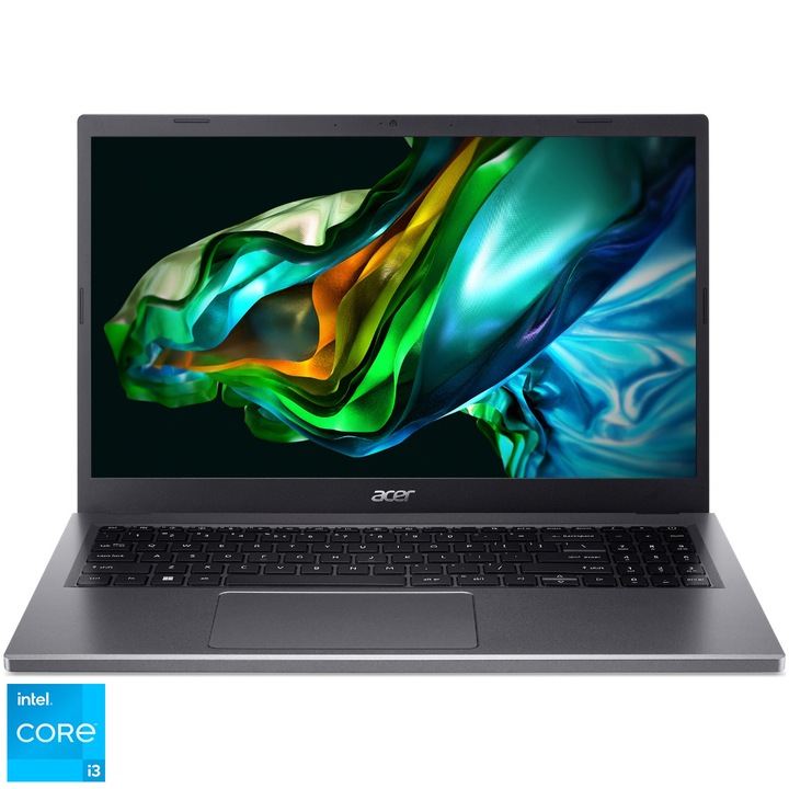 Laptop Acer Aspire 5 A515-58P-30KX cu procesor Intel® Core™ i3-1315U pana la 4.50 GHz, 15.6", Full HD, 8GB DDR5, 256GB SSD, Intel® UHD Graphics, NO OS, Steel Gray
