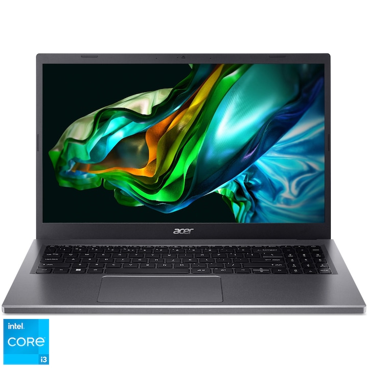 Laptop Acer Aspire 5 A515-58P-30KX cu procesor Intel® Core™ i3-1315U pana la 4.50 GHz, 15.6", Full HD, 8GB DDR5, 256GB SSD, Intel® UHD Graphics, NO OS, Steel Gray