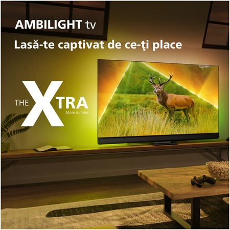 Телевизор Philips AMBILIGHT tv MiniLED 55PML9308, 55" (139 см), Smart TV, 4K Ultra HD, 100hz, Клас G (Модел 2023)