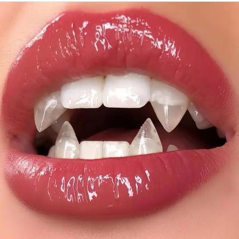 Denti Finti Da Vampiro Per Bambini - Set Da 6 Colori, Materiale Sicuro, Per Halloween E Carnevale