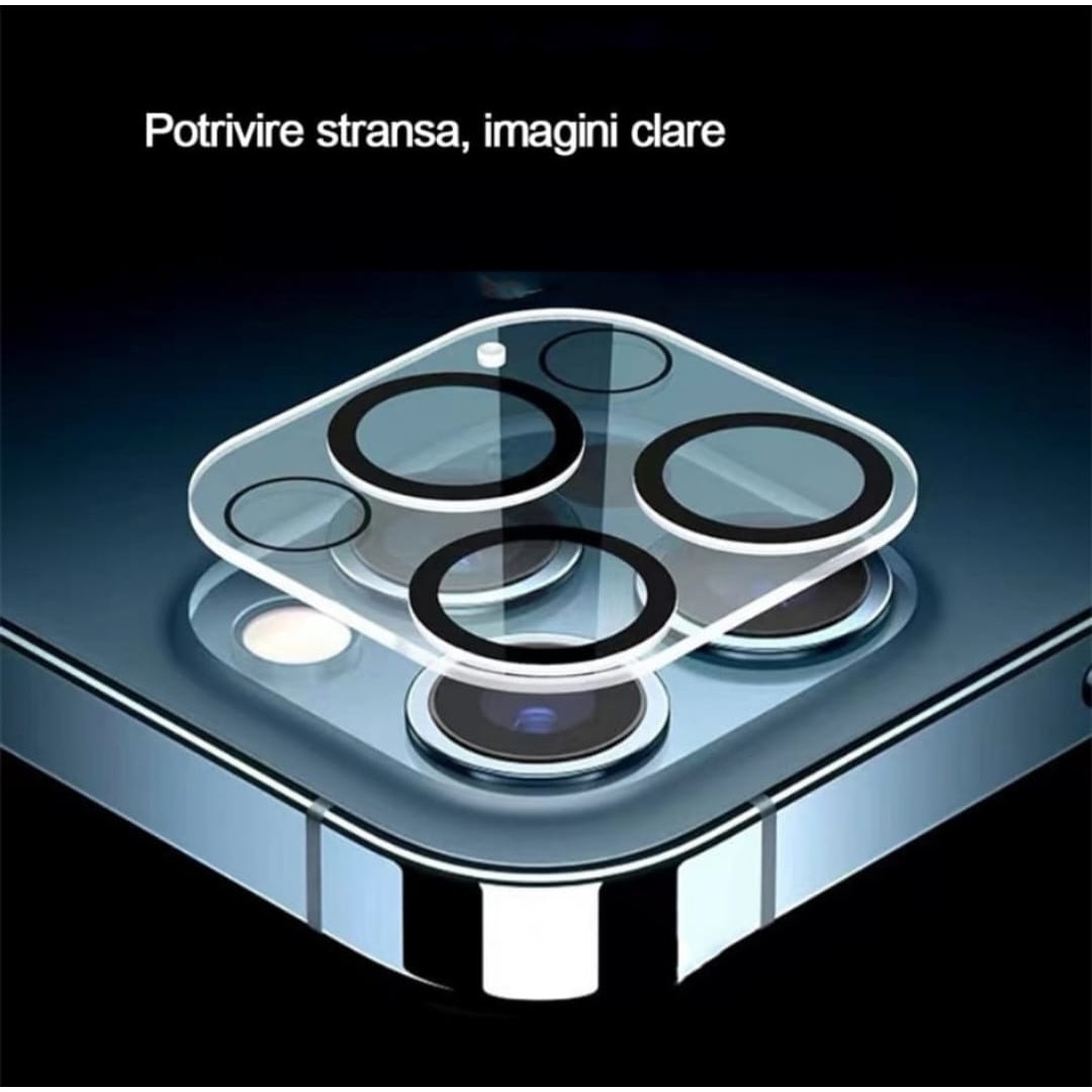Folie sticla camera Compatibila cu Iphone14 PRO/14 PRO MAX, Full Cover, Calitate Premium