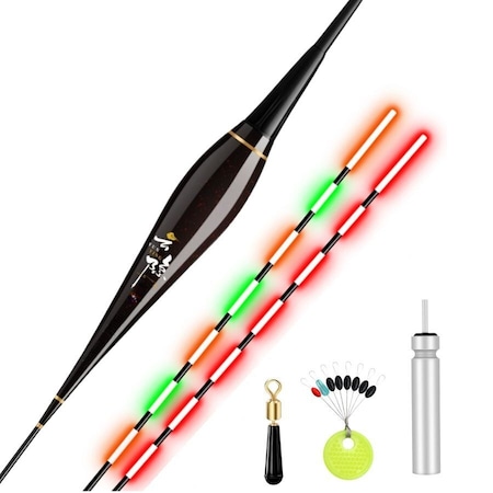 Pluta de Pescuit cu Led de Noapte Inteligenta 3.2 grame, OPRA Tactic, Fixa si Culisanta, Iluminare prin Fibra Optica, Schimbare de Culoare a Ledului cand Trage Pestele