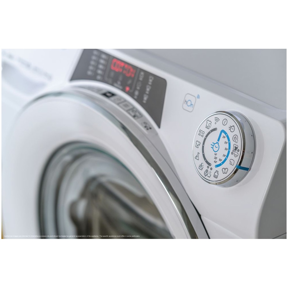 Masina de spalat rufe Candy Rapid'O RO 1486DWMCT/1-S, 8 kg, 1400 RPM, Clasa A, Steam, Motor Speed Drive Inverter, Conectivitate Wi-Fi/hOn app, Quick&Clean Technology, Alb
