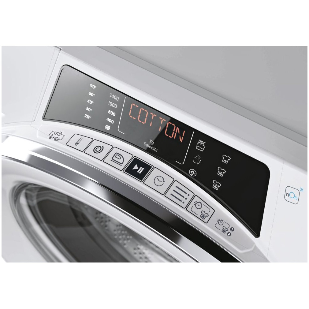 Masina de spalat rufe Candy Rapid'O RO 1486DWMCT/1-S, 8 kg, 1400 RPM, Clasa A, Steam, Motor Speed Drive Inverter, Conectivitate Wi-Fi/hOn app, Quick&Clean Technology, Alb