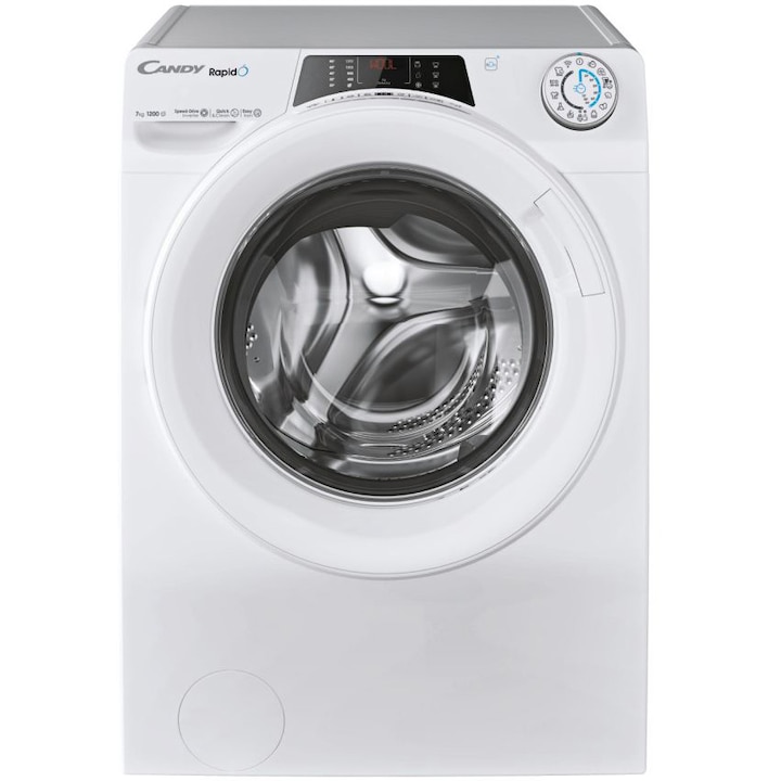 Пералня Candy Slim Rapid'O RO4 1274DWMT/1-S, 7 кг, 1200 об./мин.,Инверторен мотор, Wi-Fi, Бял