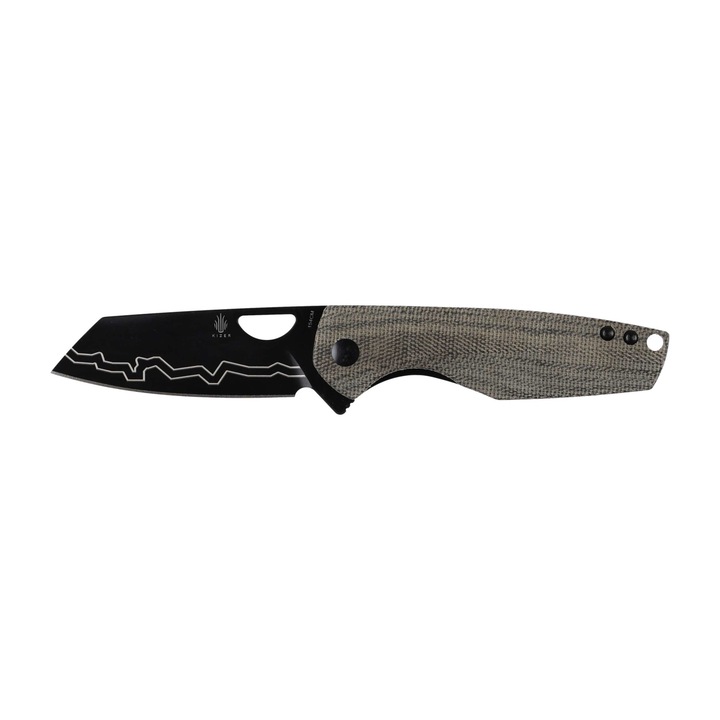 Cutit pliabil Sparrow, Kizer, Liner Lock, Otel, Negru/Gri