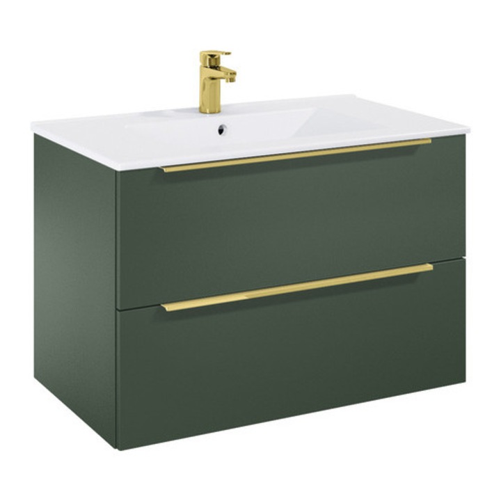 Set Roca Elegant Plus Baza Lavoar Si Lavoar 80 Cm Verde