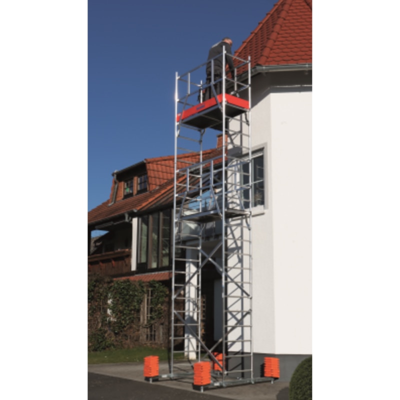 Schela mobila KRAUSE Corda 0,6 x 1,5m, aluminiu, inaltime lucru 6.85m ...