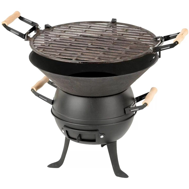 Gratar pe carbuni grila din fonta 35 cm Activa 10300