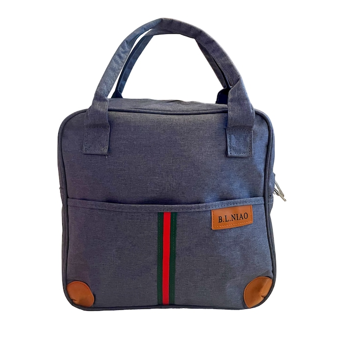 Чанта, Със закрепване към количката текстилен материал 34,5 x 34 x 18 cm, сив, Seretec Solutions TR-00061