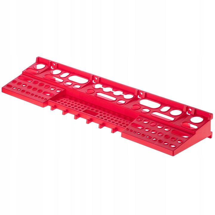 Raft pentru suport de perete, Kadax, plastic, rosu, 58x15.8x6.7cm