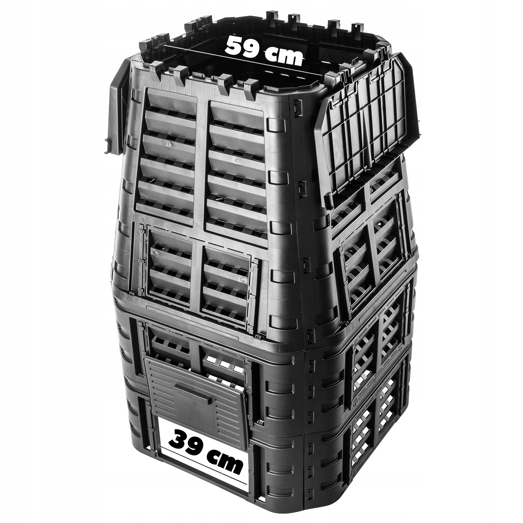 Composter modular, Kadax, 1000L, Negru - eMAG.ro