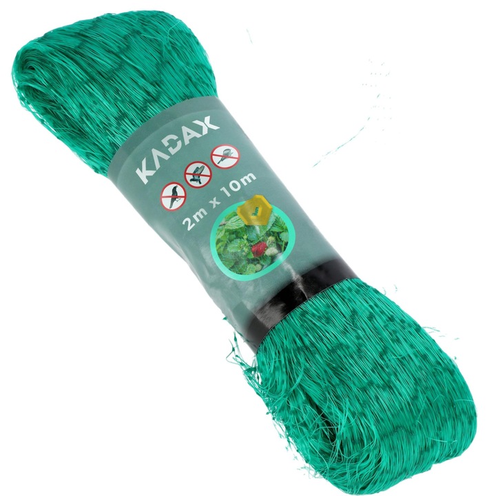 Мрежа против птици за градината, Кадакс, полиетилен, 2 х 10 м, Зелена