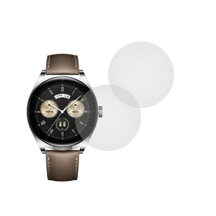 Комплект от 2 x фолио, съвместимо с Huawei Watch Buds, Commando Shield Full Glue, регенерируем силиконов хидрогел, Anti-shock и против счупване, SlimLine NanoShield, Transparent