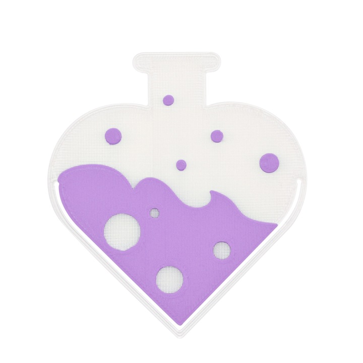 Semn de carte - Chimie - Pear Flask, transparent-mov 60x55mm