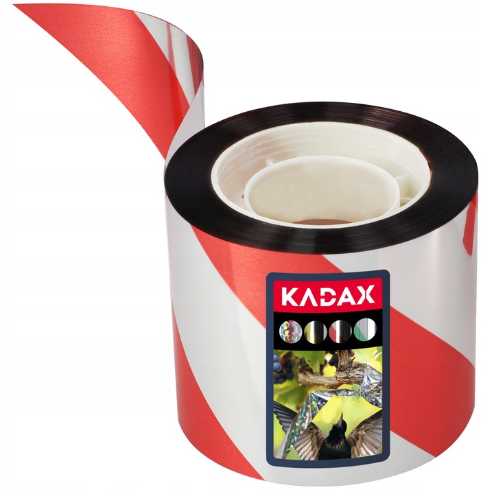 Светлоотразителна лента за прогонване на птици, KADAX, 50 м, Червено/Бяло
