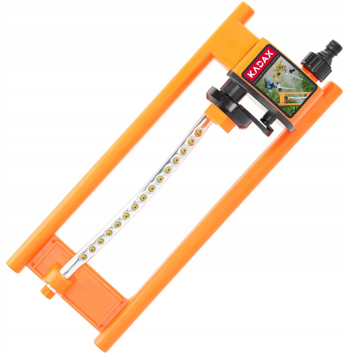 Oszcilláló sprinkler öntözőcső, Kadax, Műanyag/Alumínium, Narancs