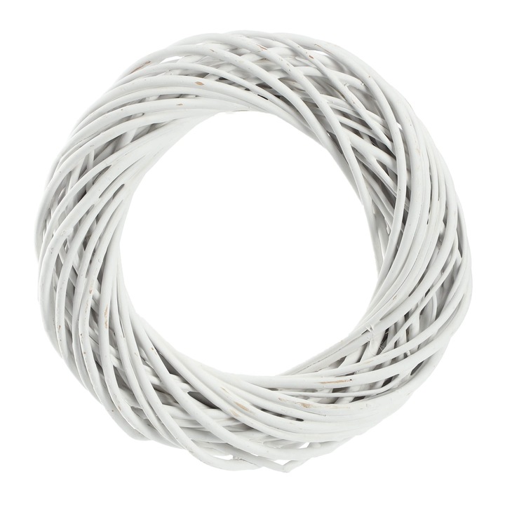 Fonott koszorú, Kadax, 20 cm, Fehér
