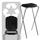 Suport pentru cos de gunoi Kadax, 120L, Otel/Plastic, Argintiu/Negru