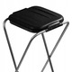 Suport pentru cos de gunoi Kadax, 120L, Otel/Plastic, Argintiu/Negru